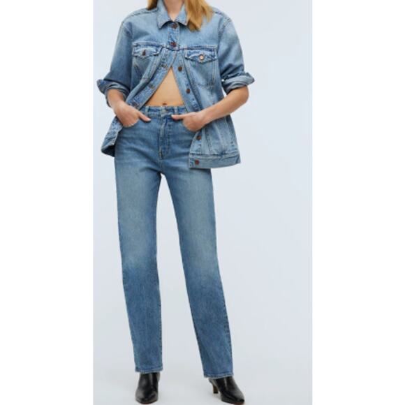 Madewell 90's Straight Jean Denim in Randall Wash Size 25 - Picture 3 of 13